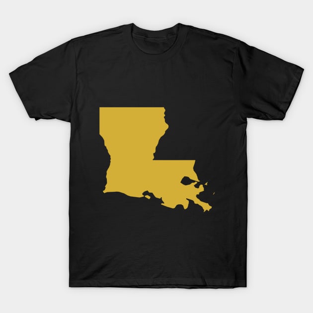 Louisiana state map T-Shirt by Wordandart